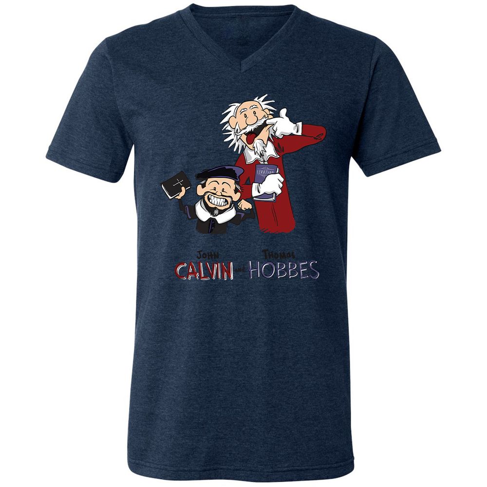 Unisex V-Neck T-Shirt - Y1376KL6 - Heather Navy - 15