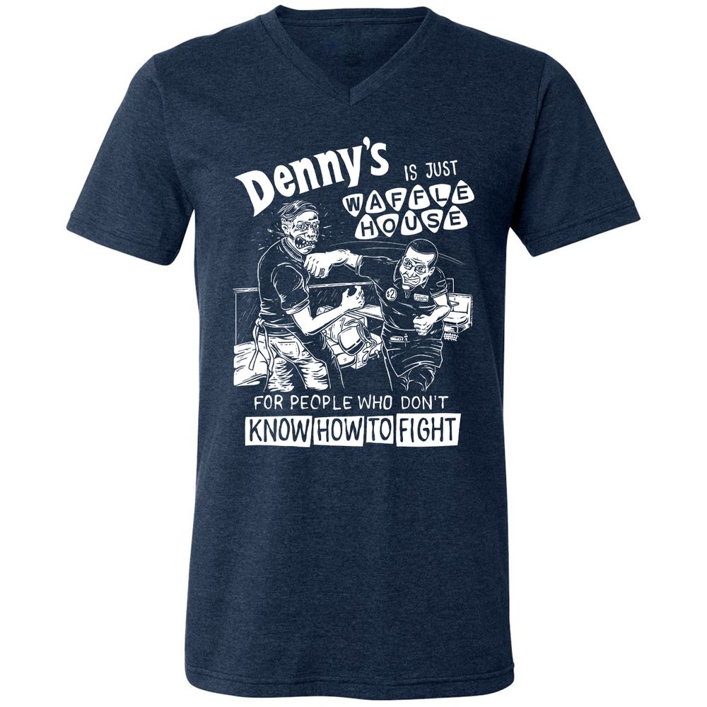Unisex V-Neck T-Shirt - 5ZSNV8SE - Heather Navy - 15
