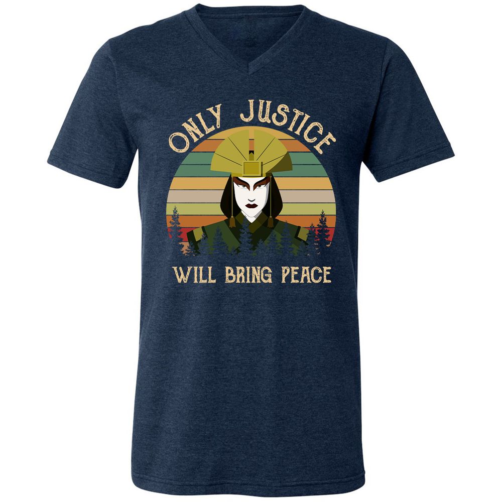 Unisex V-Neck T-Shirt - WK3SZT3T - Heather Navy - 15