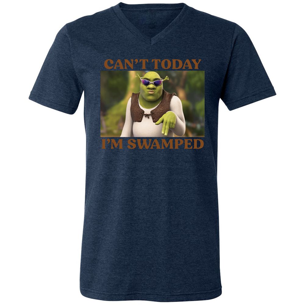 Unisex V-Neck T-Shirt - KBF4FJGF - Heather Navy - 15