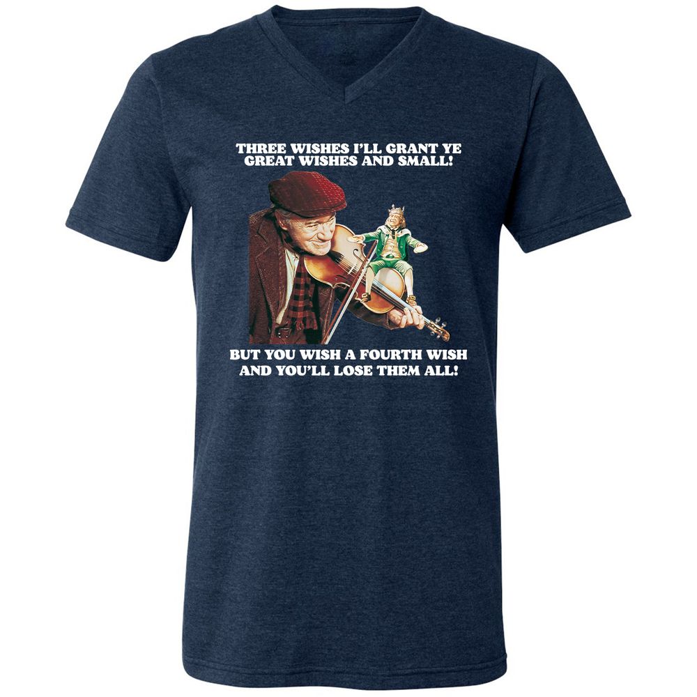 Unisex V-Neck T-Shirt - 34Q23P5K - Heather Navy - 15