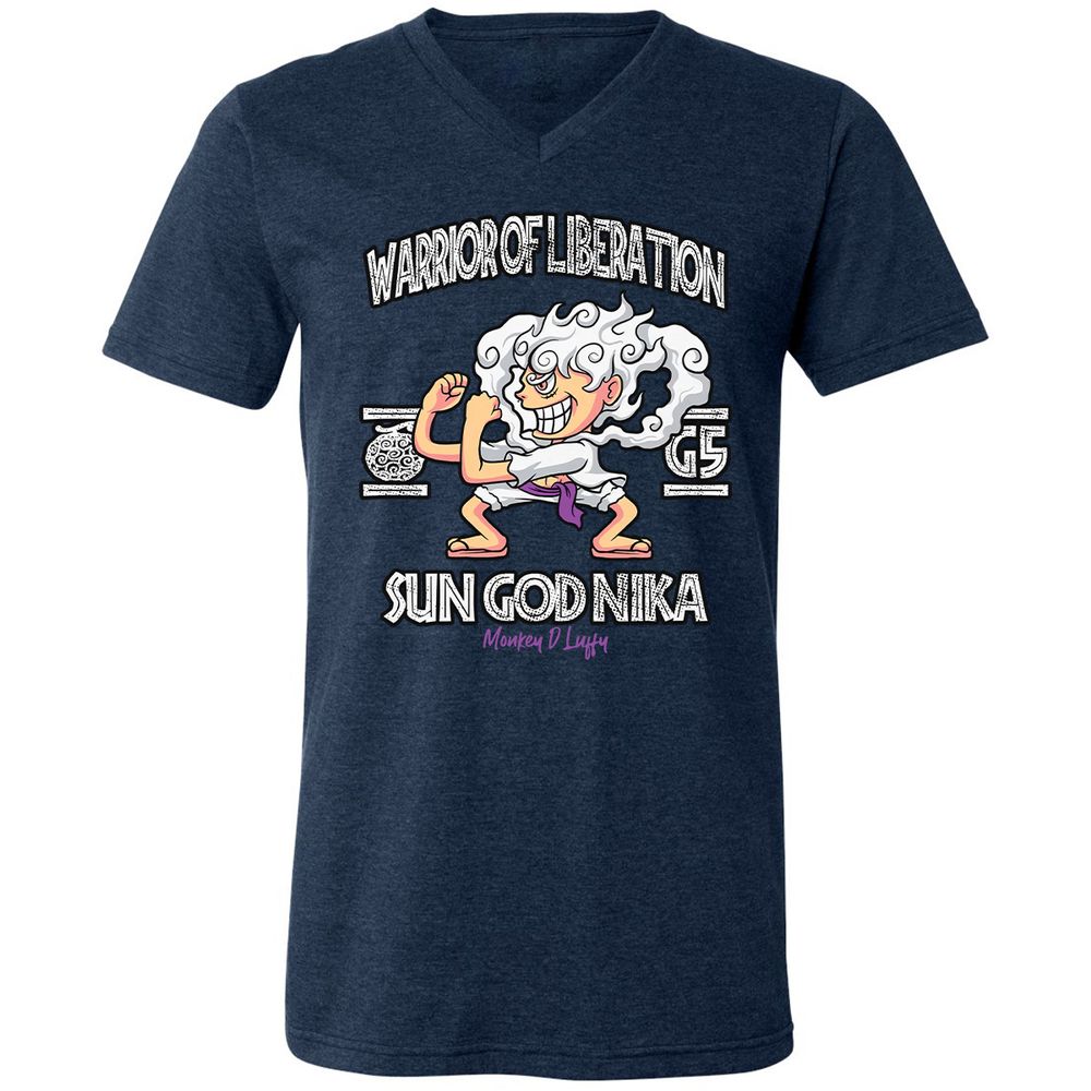 Unisex V-Neck T-Shirt - VB98SZTS - Heather Navy - 15