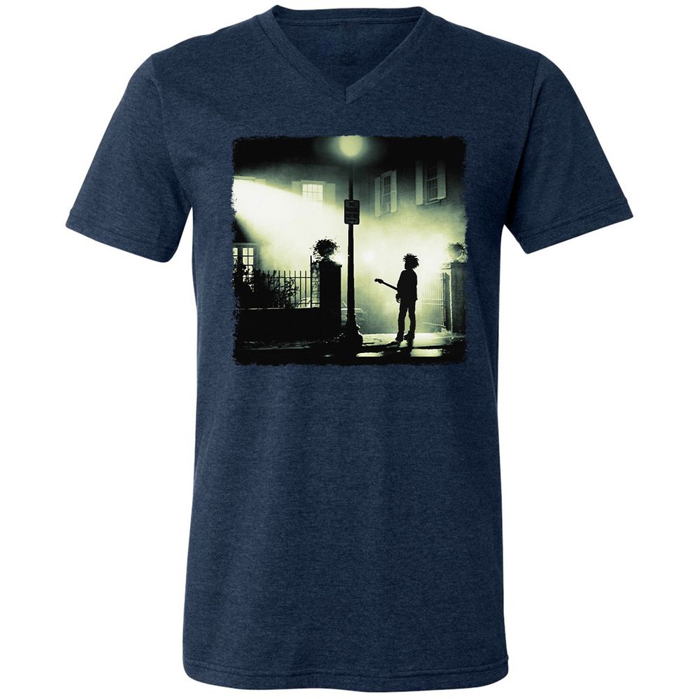 Unisex V-Neck T-Shirt - HYX4YM3F - Heather Navy - 15