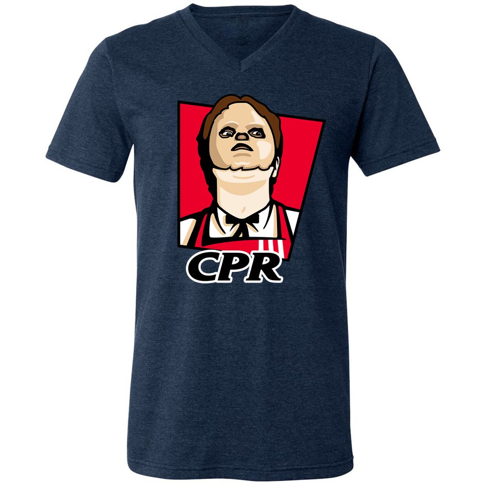 Unisex V-Neck T-Shirt - 62AZWQSP - Heather Navy - 15