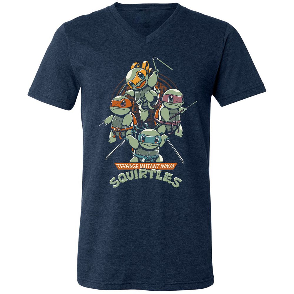 Unisex V-Neck T-Shirt - E9YVQULJ - Heather Navy - 15