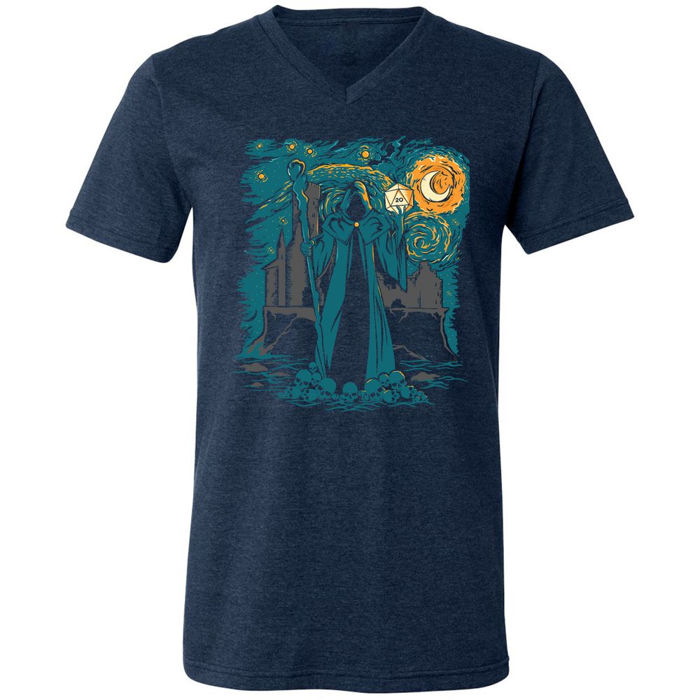 Unisex V-Neck T-Shirt - KWNEH73A - Heather Navy - 15