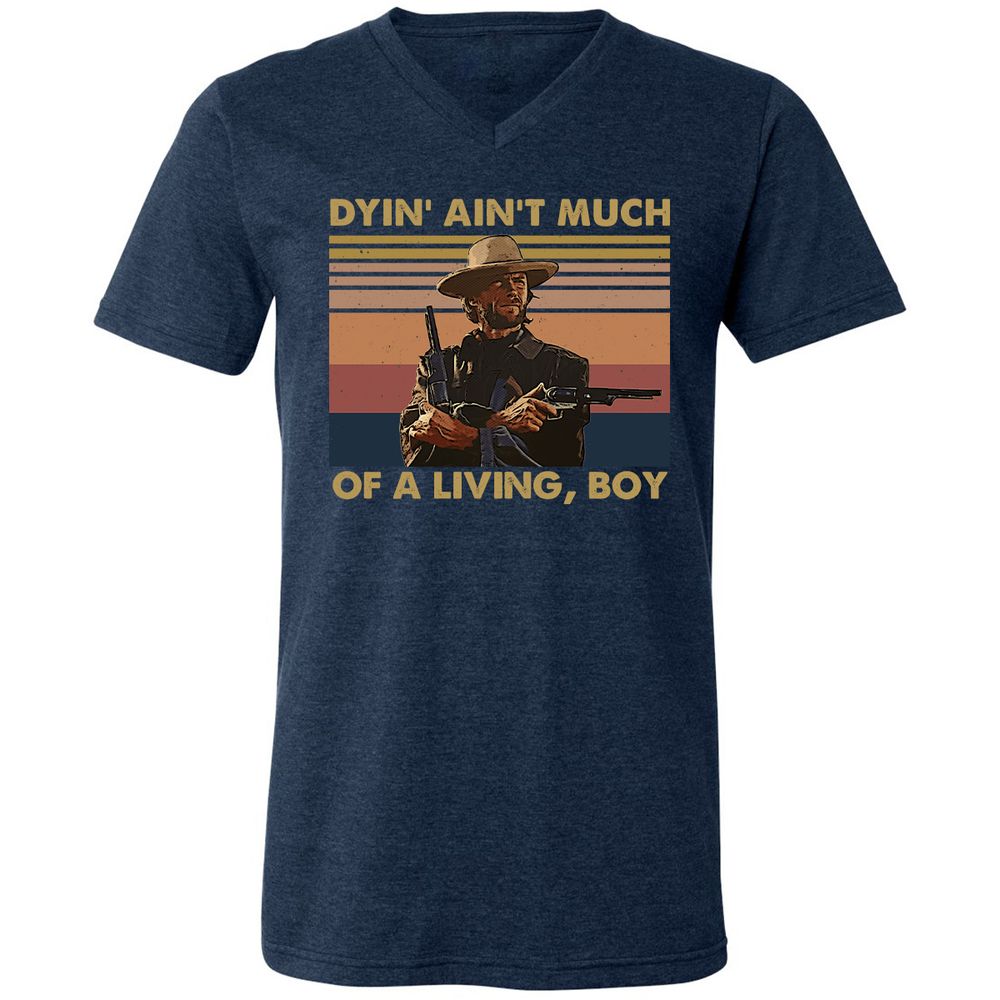 Unisex V-Neck T-Shirt - 2ZWNTPCW - Heather Navy - 15