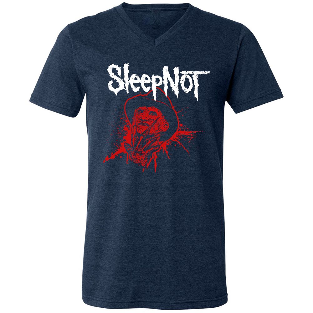 Unisex V-Neck T-Shirt - GKQ3V8GG - Heather Navy - 15