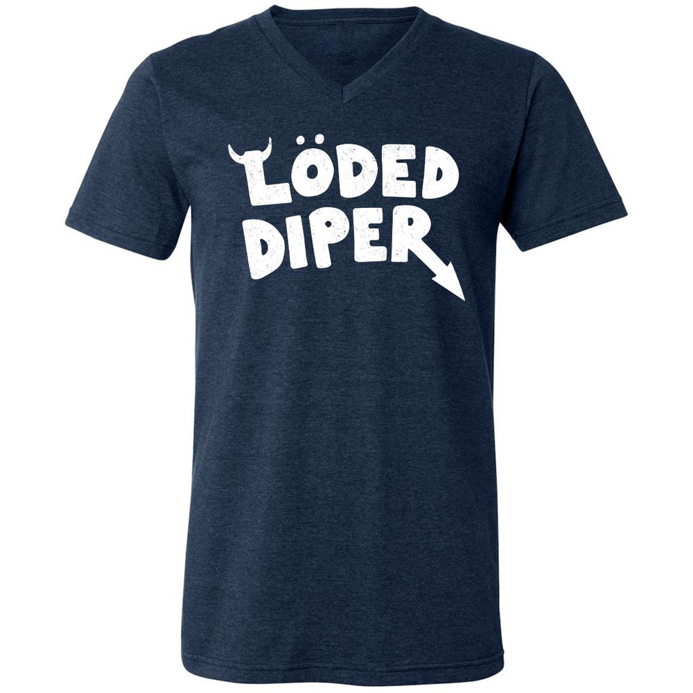 Unisex V-Neck T-Shirt - 1TWPBP3G - Heather Navy - 15