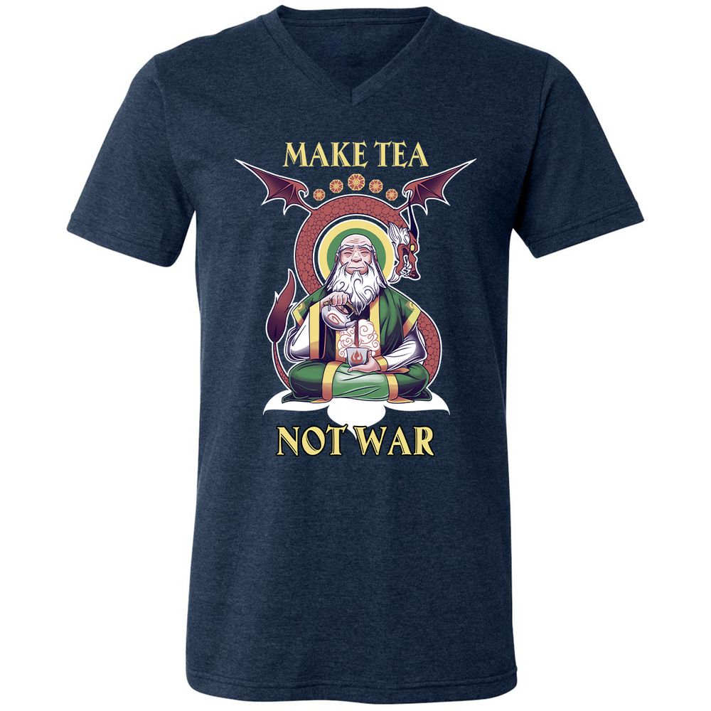 Unisex V-Neck T-Shirt - 859WX3VJ - Heather Navy - 15
