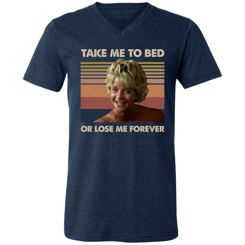 Unisex V-Neck T-Shirt - 5UJFFLUB - Heather Navy - 15