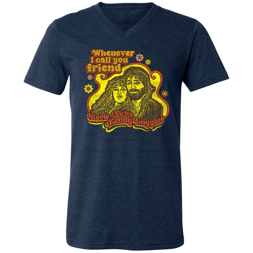 Unisex V-Neck T-Shirt - N75G6HJA - Heather Navy - 15