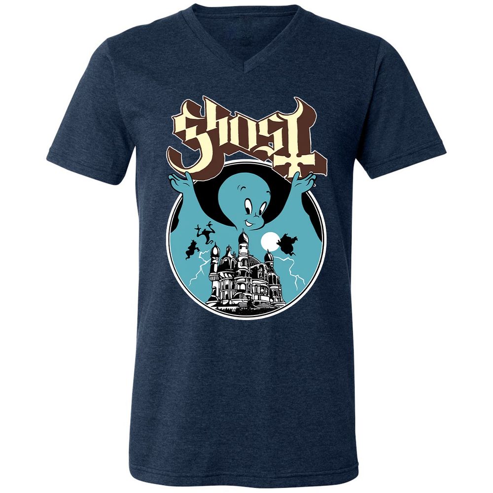 Unisex V-Neck T-Shirt - JWCS5191 - Heather Navy - 15