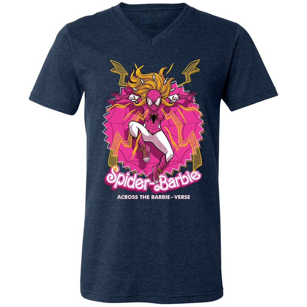 Unisex V-Neck T-Shirt - AJGCBYP3 - Heather Navy - 15