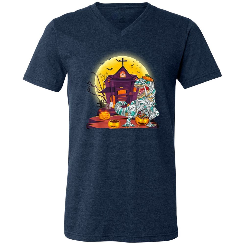 Unisex V-Neck T-Shirt - NPT1J34M - Heather Navy - 15