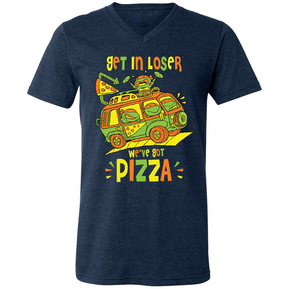 Unisex V-Neck T-Shirt - JACFERP9 - Heather Navy - 15