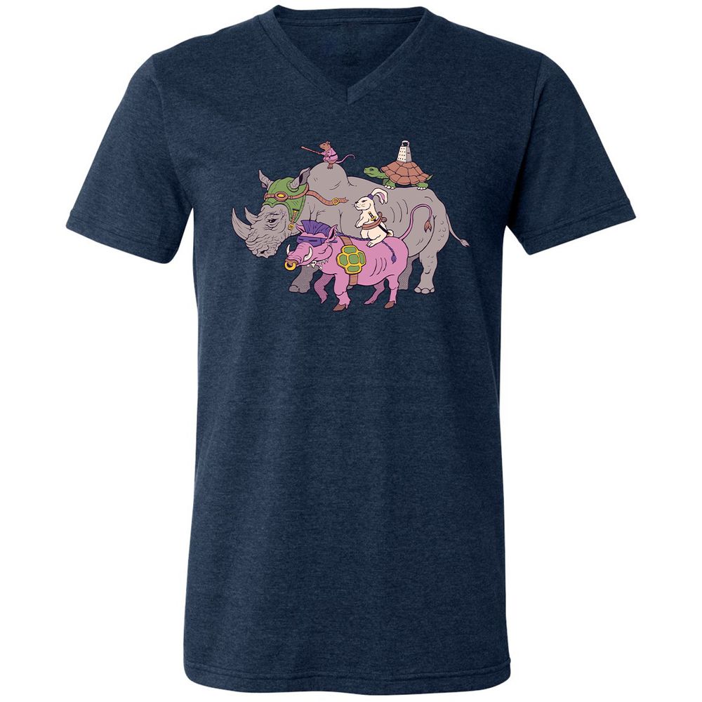 Unisex V-Neck T-Shirt - CP6H6WCU - Heather Navy - 15