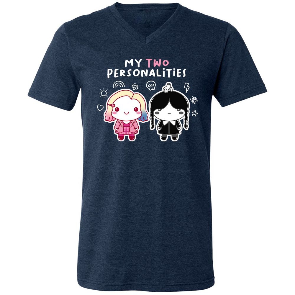 Unisex V-Neck T-Shirt - XV1429LW - Heather Navy - 15