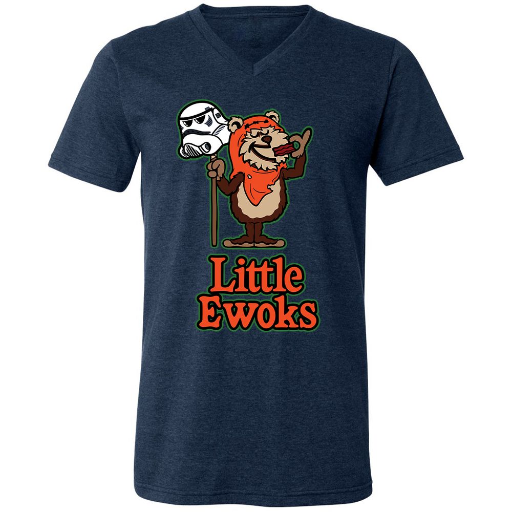 Unisex V-Neck T-Shirt - U4CDFAC2 - Heather Navy - 15