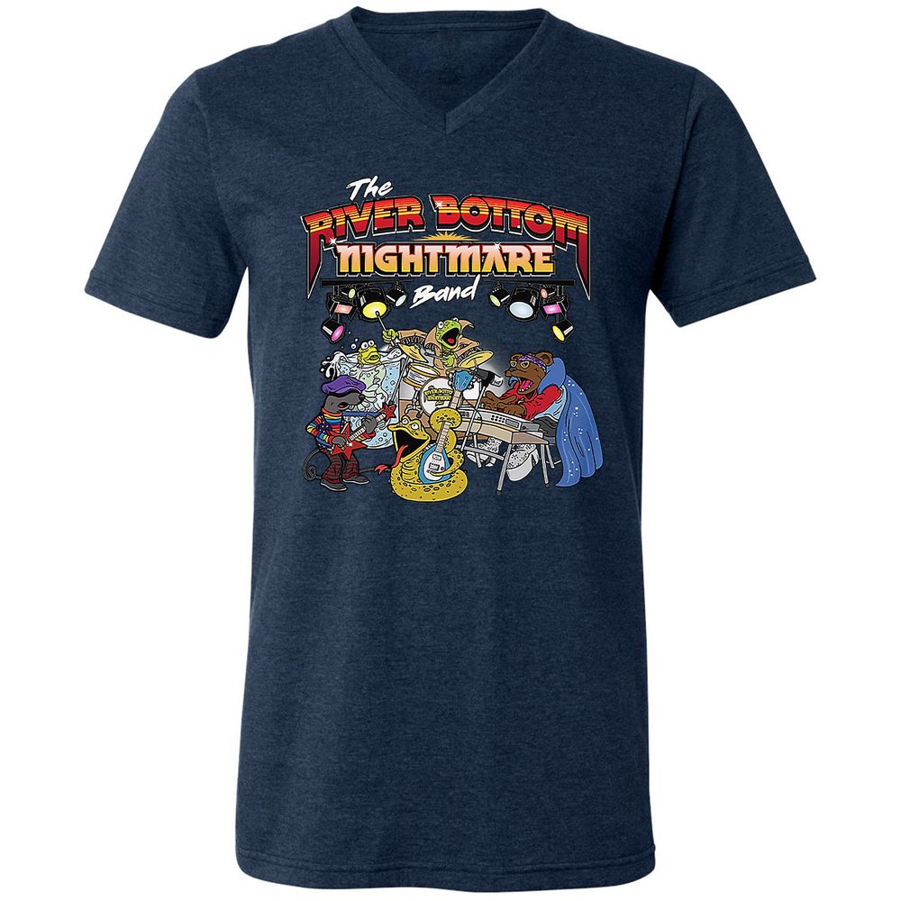 Unisex V-Neck T-Shirt - 6X6WVM84 - Heather Navy - 15