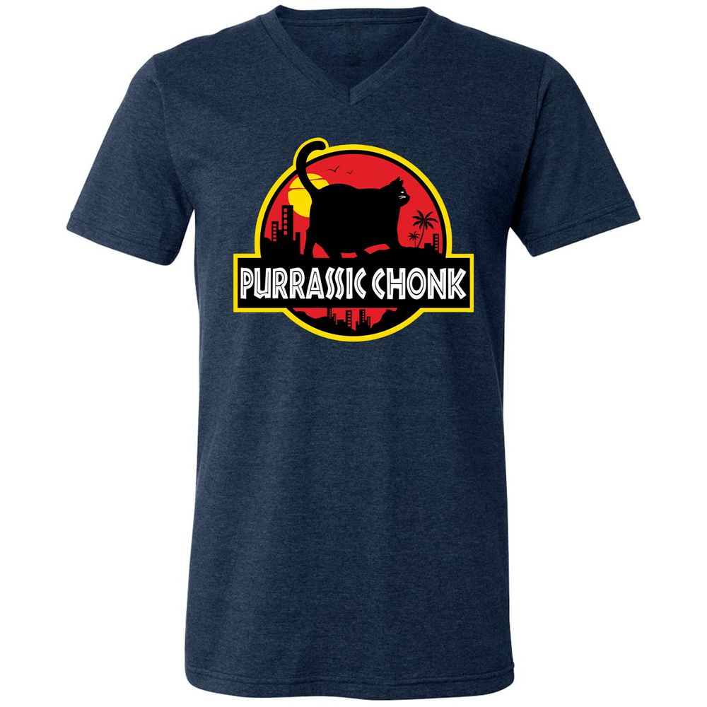 Unisex V-Neck T-Shirt - WR2JKSHG - Heather Navy - 15