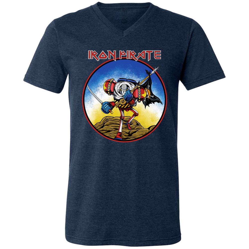 Unisex V-Neck T-Shirt - 3VTMB9AP - Heather Navy - 15