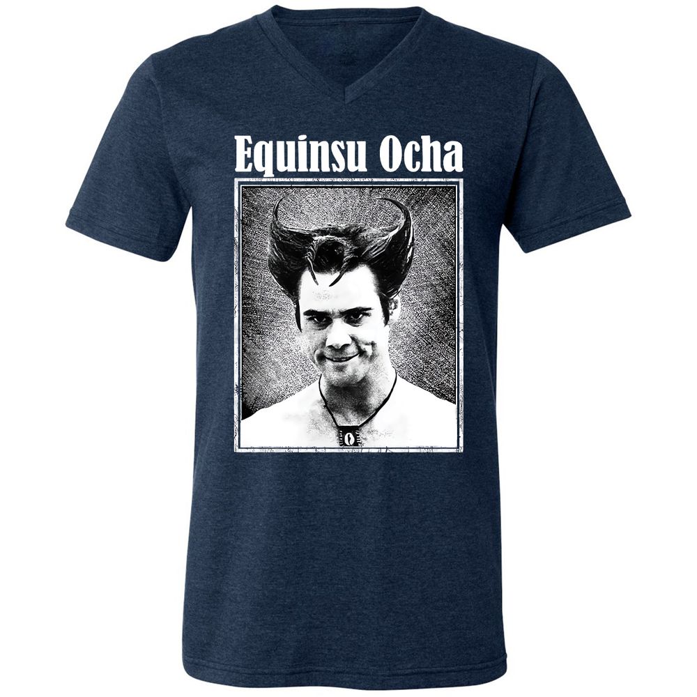 Unisex V-Neck T-Shirt - P45U8457 - Heather Navy - 15