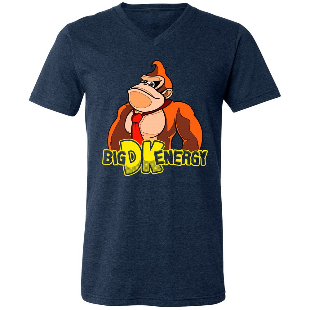 Unisex V-Neck T-Shirt - 951BG873 - Heather Navy - 15