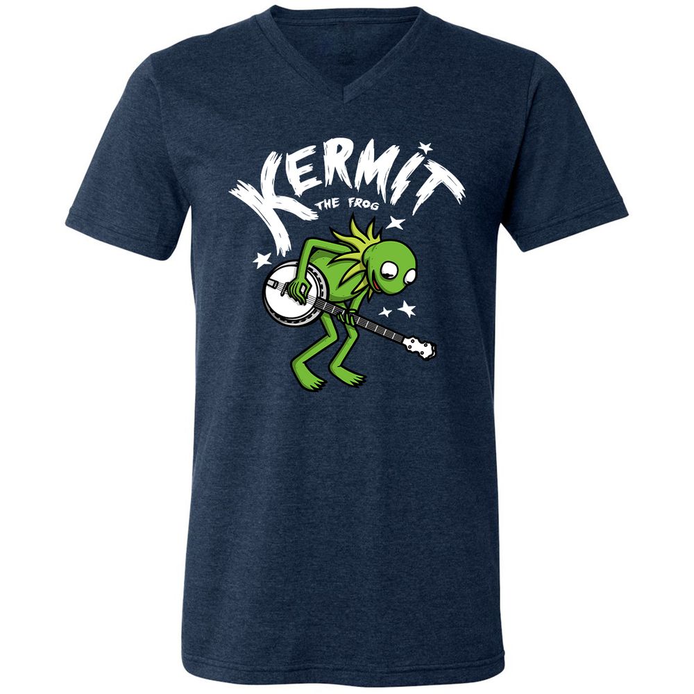 Unisex V-Neck T-Shirt - RGU2332C - Heather Navy - 15