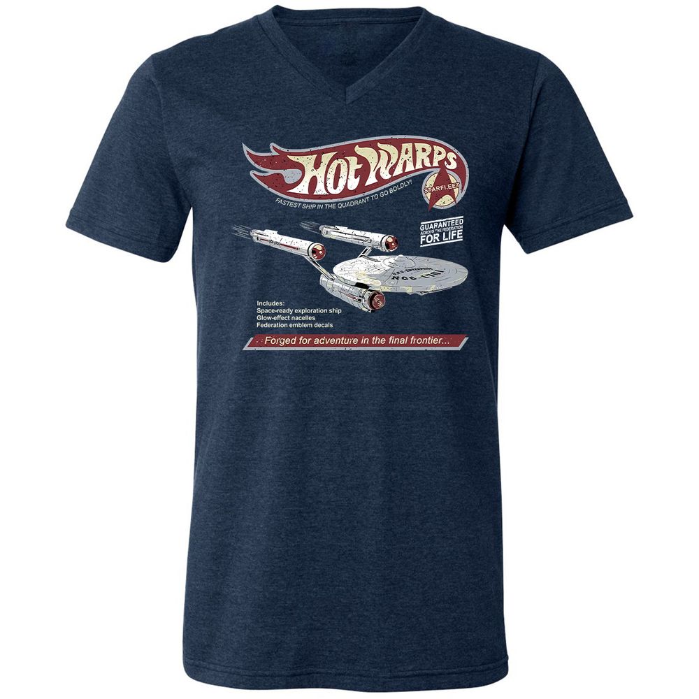 Unisex V-Neck T-Shirt - US63RYY9 - Heather Navy - 15