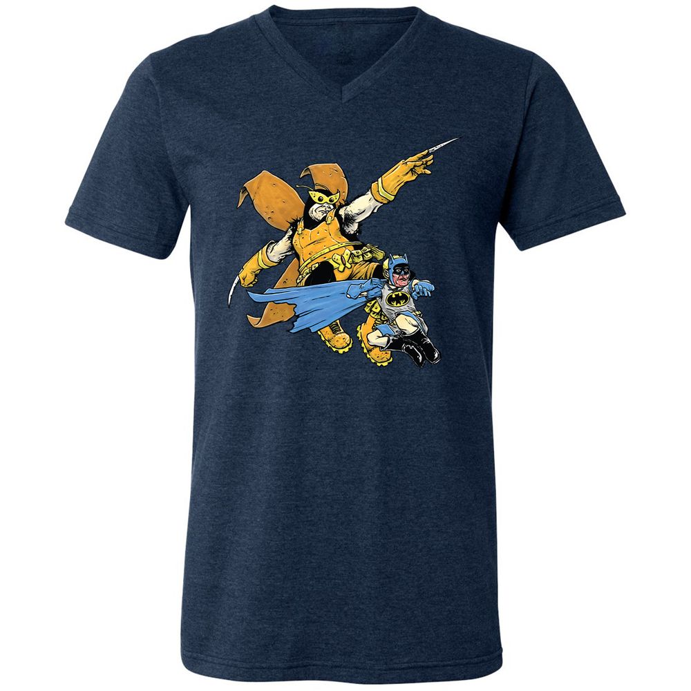 Unisex V-Neck T-Shirt - 97K9RF4C - Heather Navy - 15