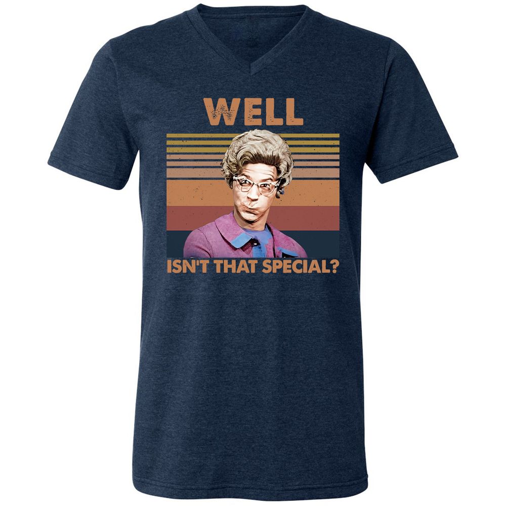 Unisex V-Neck T-Shirt - V7VGEPTP - Heather Navy - 15