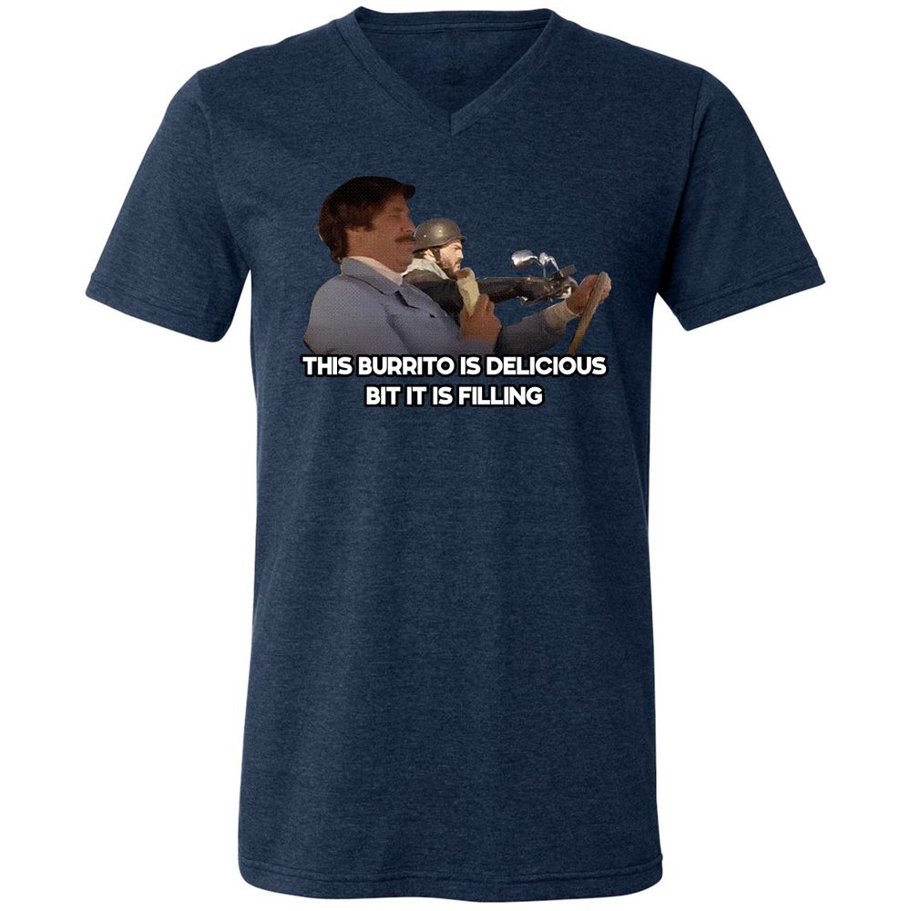 Unisex V-Neck T-Shirt - NZG7CZYS - Heather Navy - 15