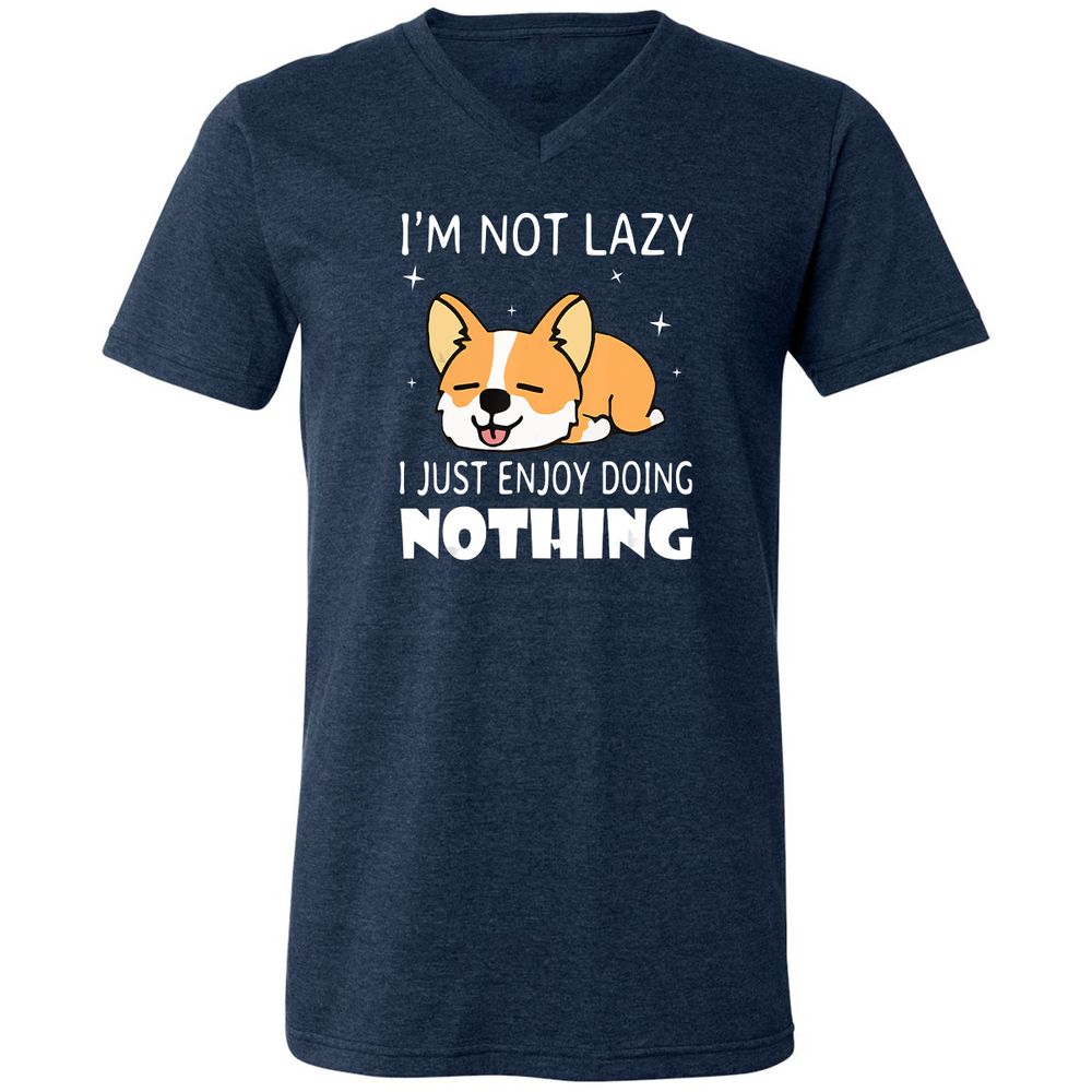 Unisex V-Neck T-Shirt - XENE263T - Heather Navy - 15