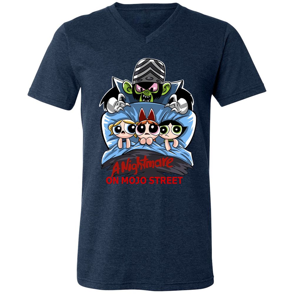 Unisex V-Neck T-Shirt - DC7TEKXX - Heather Navy - 15