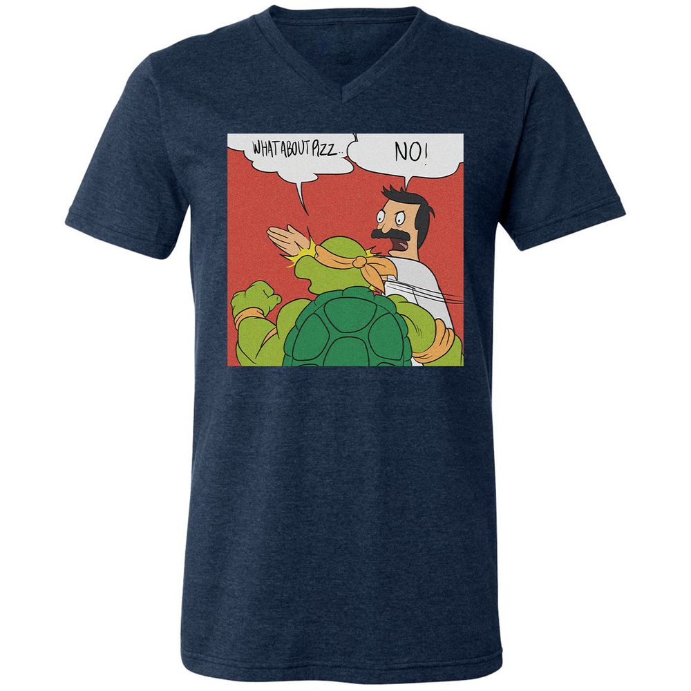 Unisex V-Neck T-Shirt - EDMT4NVF - Heather Navy - 15