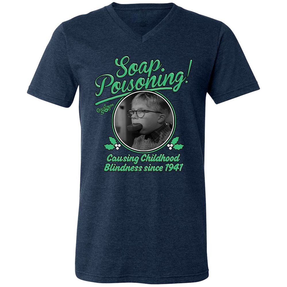 Unisex V-Neck T-Shirt - WUDW6L2W - Heather Navy - 15