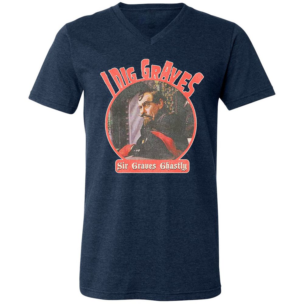 Unisex V-Neck T-Shirt - EBP7BS3U - Heather Navy - 15