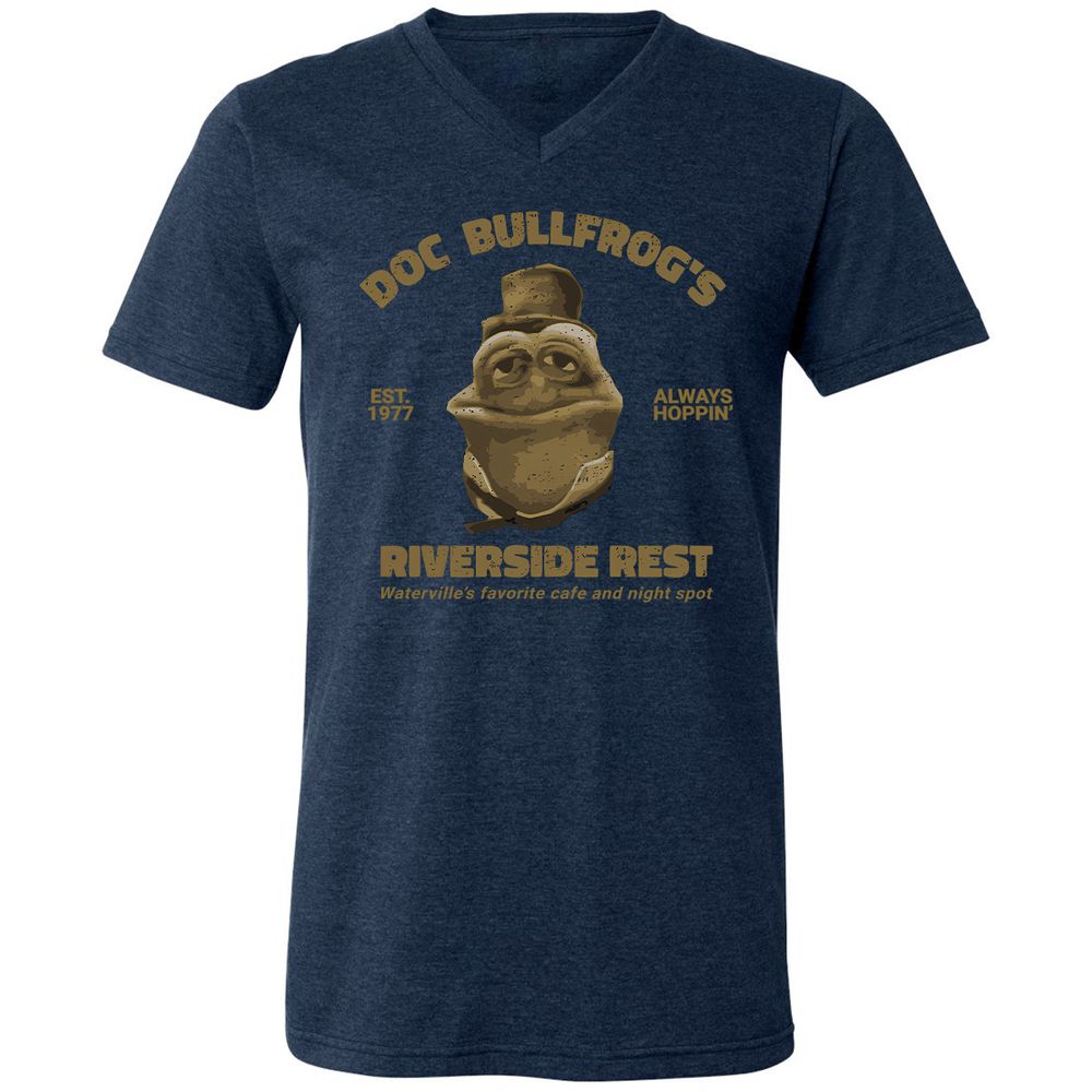Unisex V-Neck T-Shirt - 62Q6EF5P - Heather Navy - 15