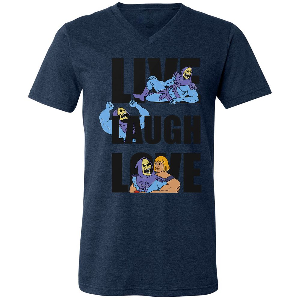 Unisex V-Neck T-Shirt - ARE6JFSF - Heather Navy - 15