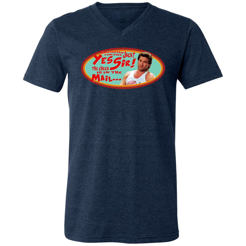 Unisex V-Neck T-Shirt - HZVFGSY8 - Heather Navy - 15