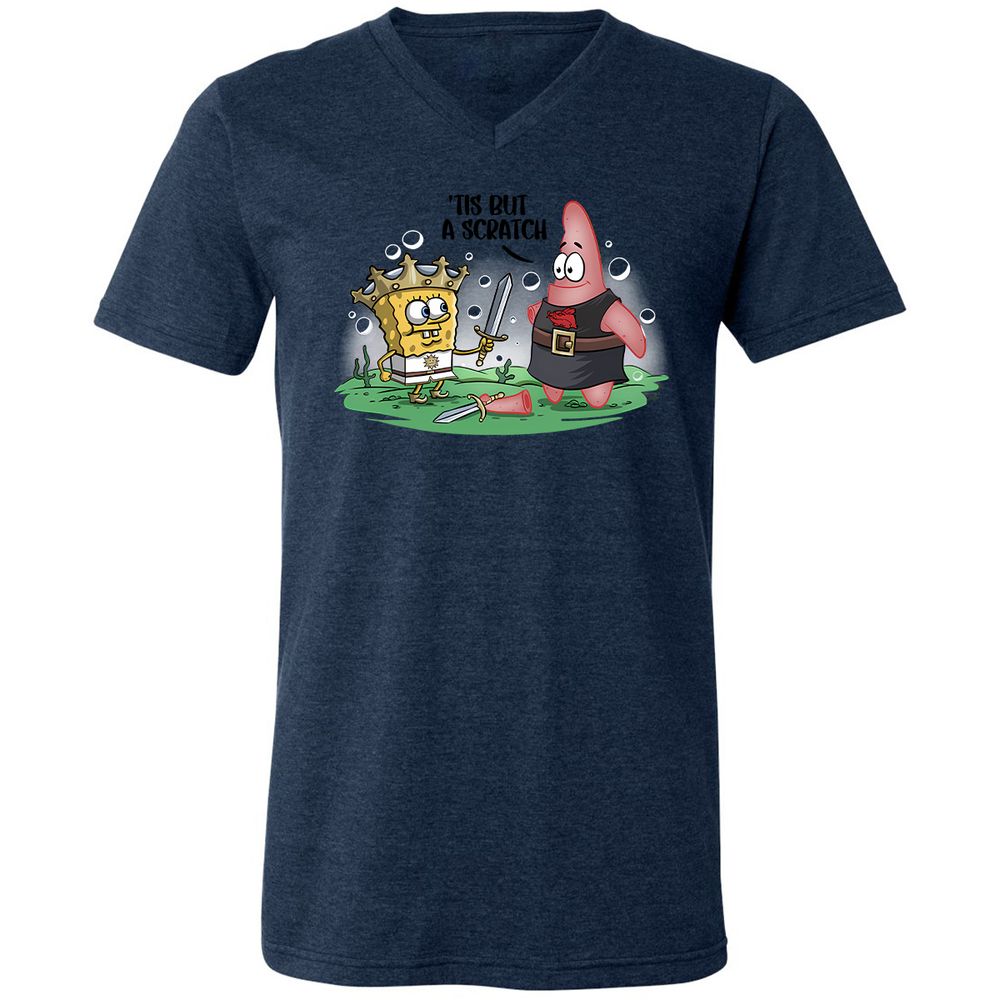 Unisex V-Neck T-Shirt - 3H61MKR8 - Heather Navy - 15