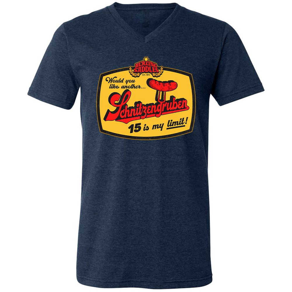 Unisex V-Neck T-Shirt - BSTA7B6U - Heather Navy - 15