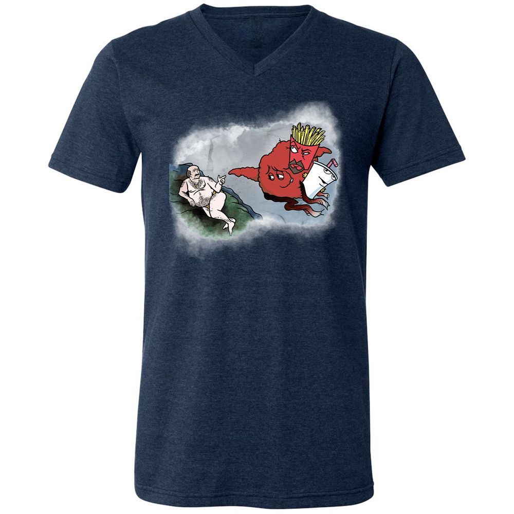 Unisex V-Neck T-Shirt - 96BVNCRV - Heather Navy - 15