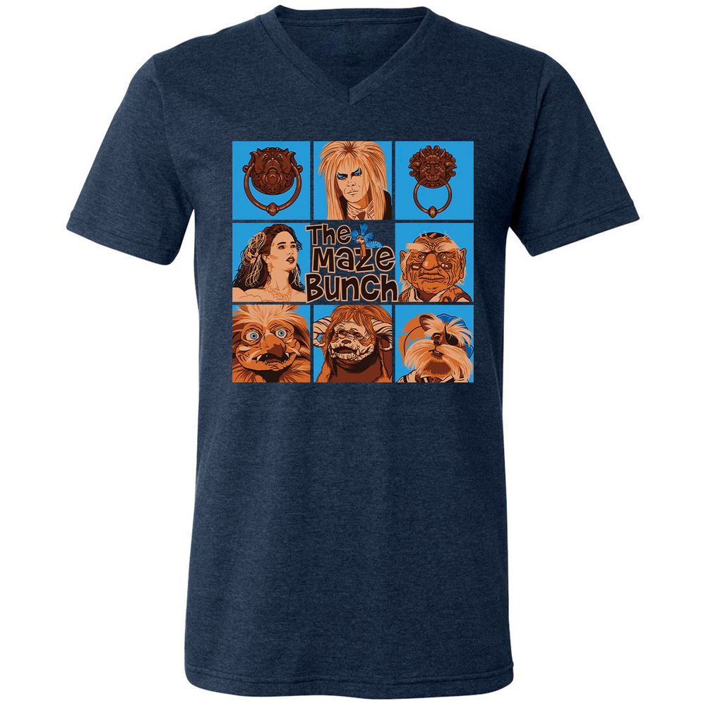 Unisex V-Neck T-Shirt - 4XBNXZZ5 - Heather Navy - 15