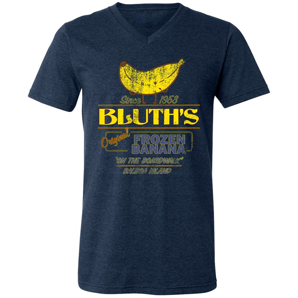 Unisex V-Neck T-Shirt - Q3KVS9Z6 - Heather Navy - 15