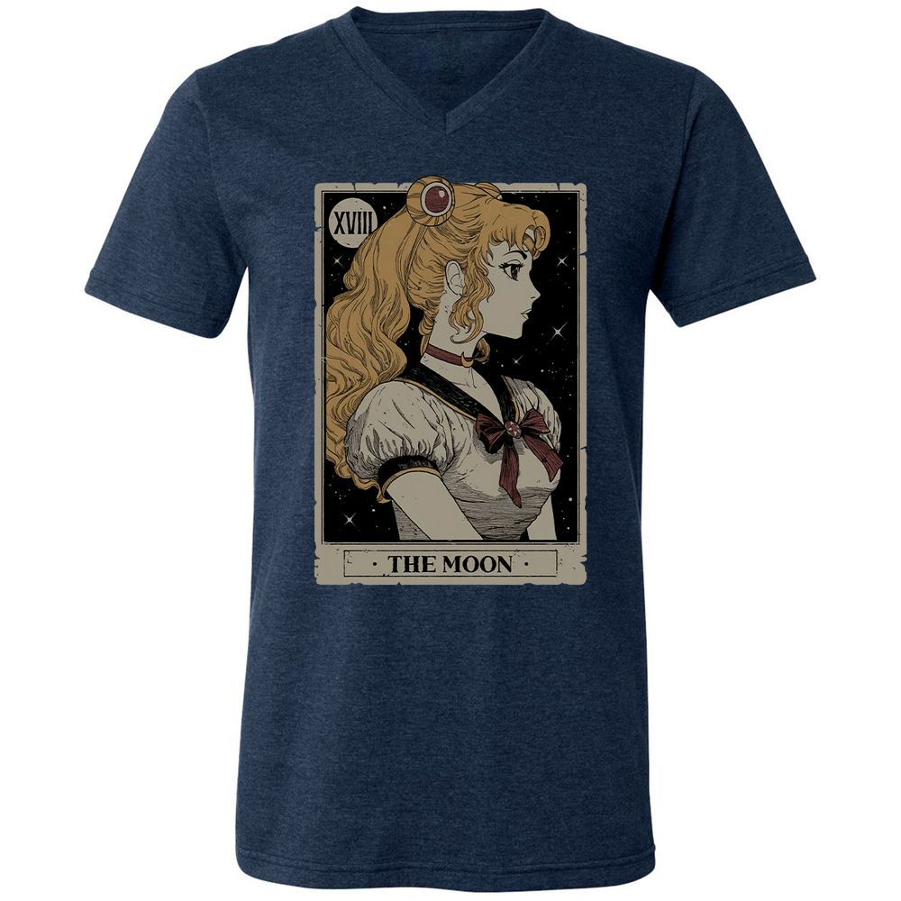 Unisex V-Neck T-Shirt - RWYRYN3G - Heather Navy - 15