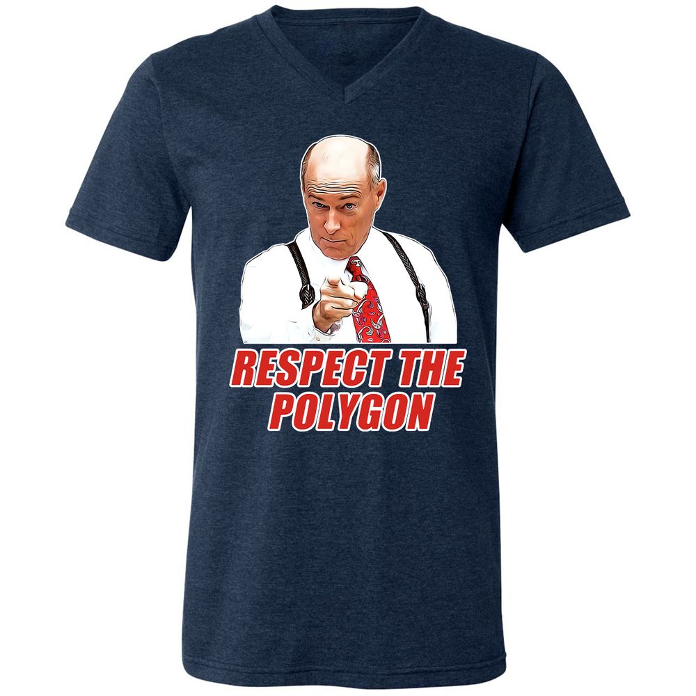 Unisex V-Neck T-Shirt - UY2YVLBX - Heather Navy - 15