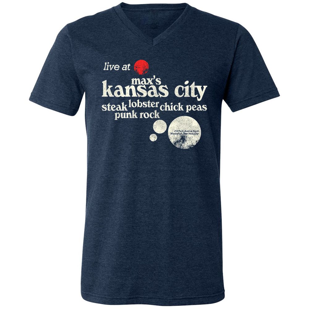 Unisex V-Neck T-Shirt - DFHCD6FU - Heather Navy - 15
