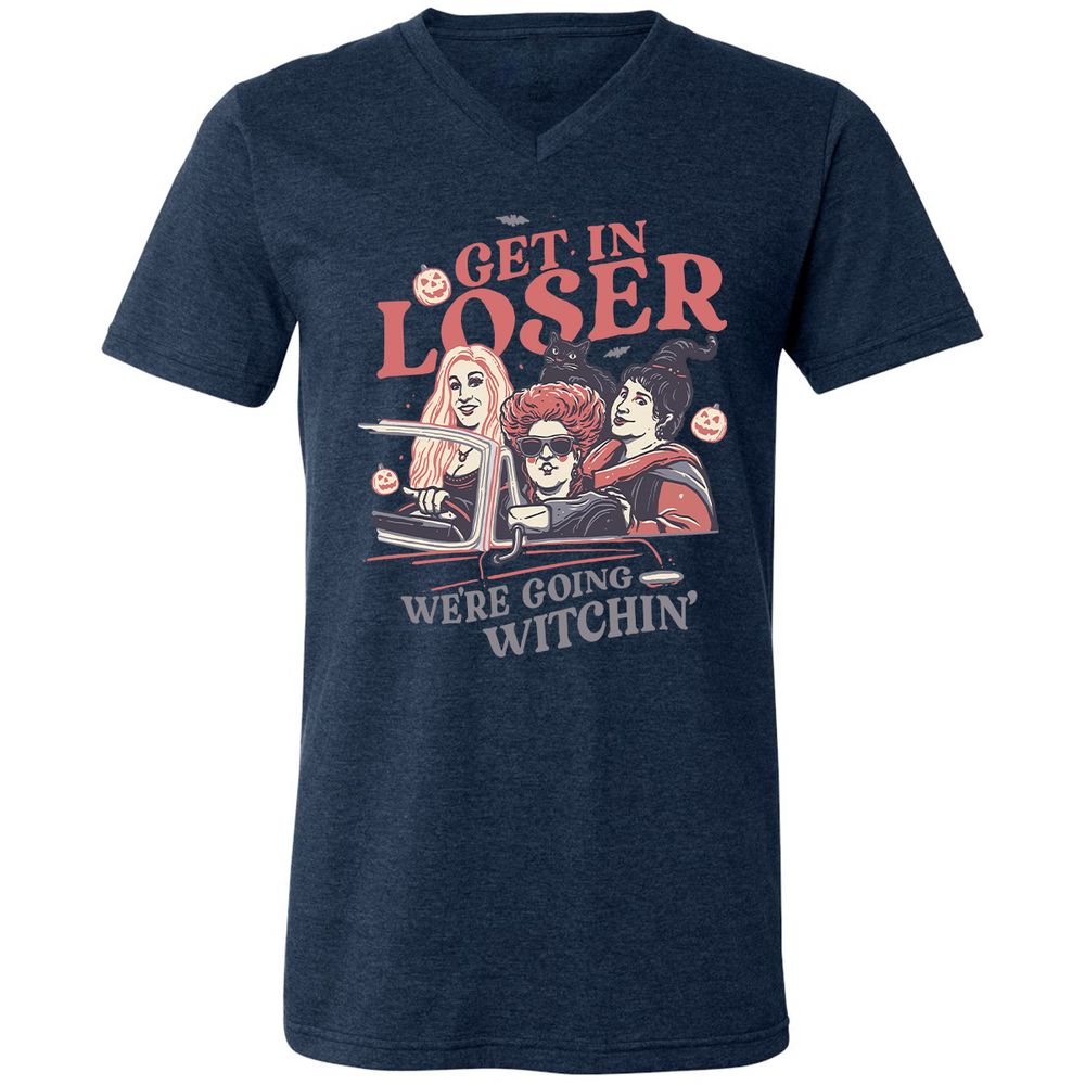Unisex V-Neck T-Shirt - L7RGBHWS - Heather Navy - 15